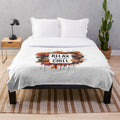 Cozy plush blanket featuring an autumn vibes street art design