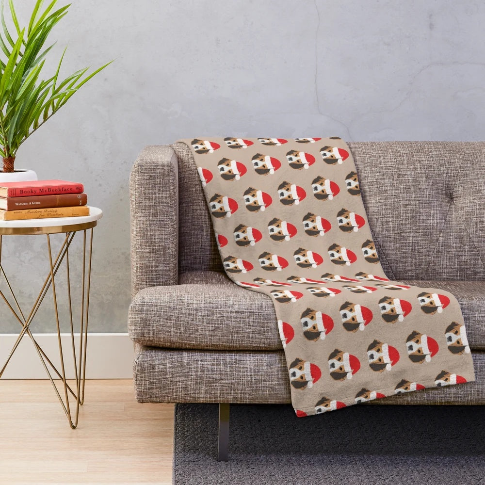 Beagle Christmas Plush Blanket with dog graphic