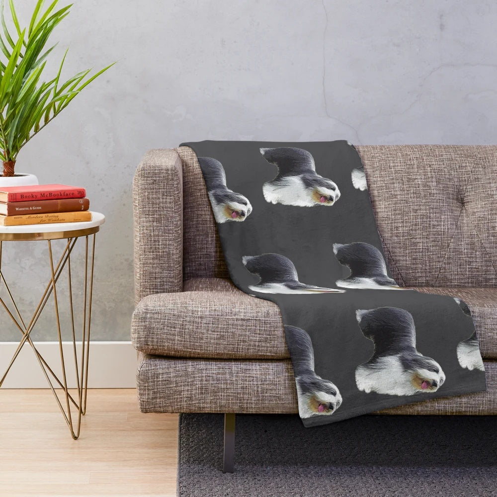 Bearded Collie Plush Blanket - Soft, Cozy Throw for Dog Owners