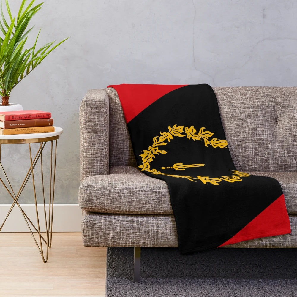 Black American heritage flag design on a soft, plush blanket