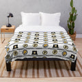 Providence Bruins black plush blanket for sports fans