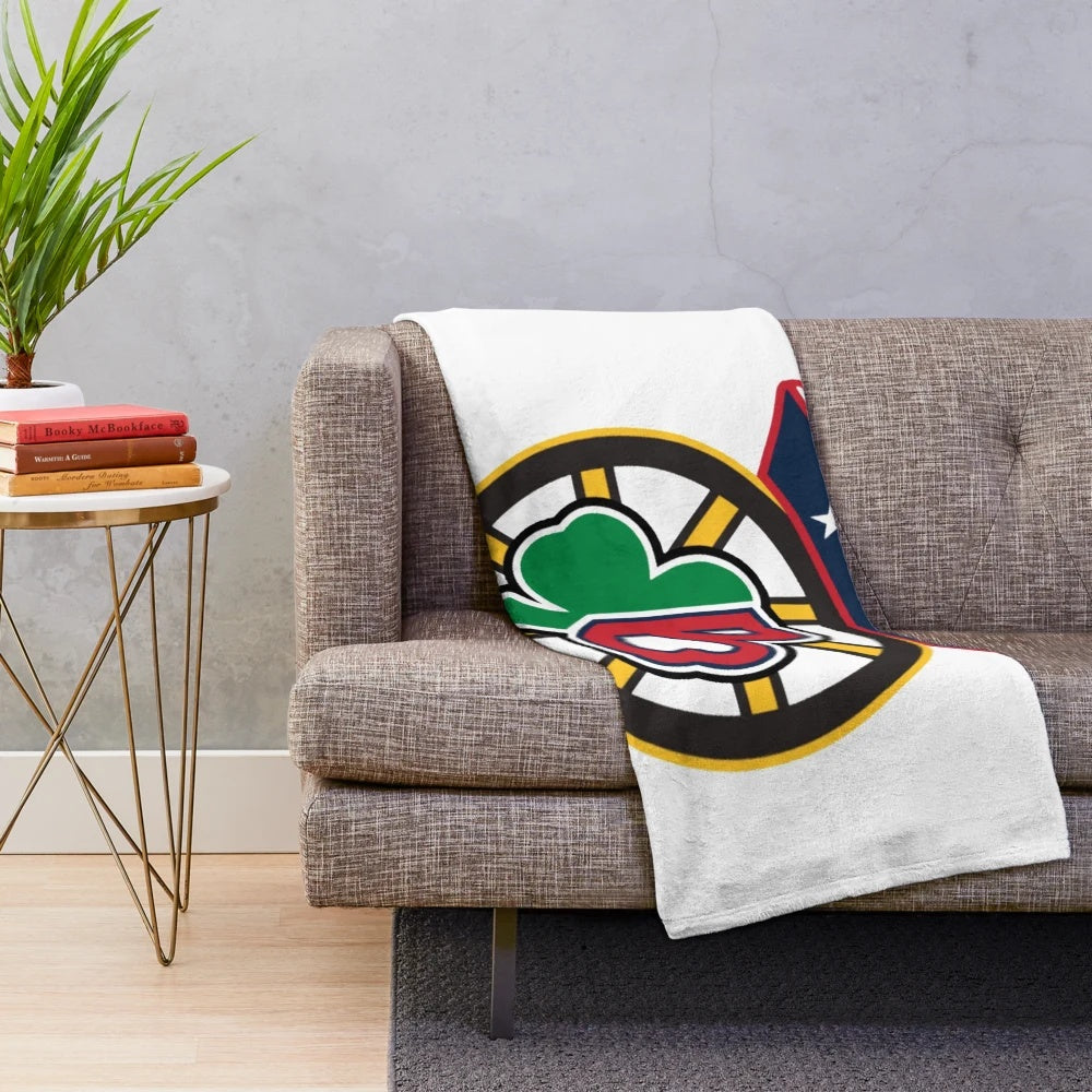 Boston sports-themed plush blanket