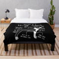 Boston Terrier plush blanket with dog anatomy design