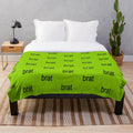 Brat-z plush blanket featuring hyperpop music graphics