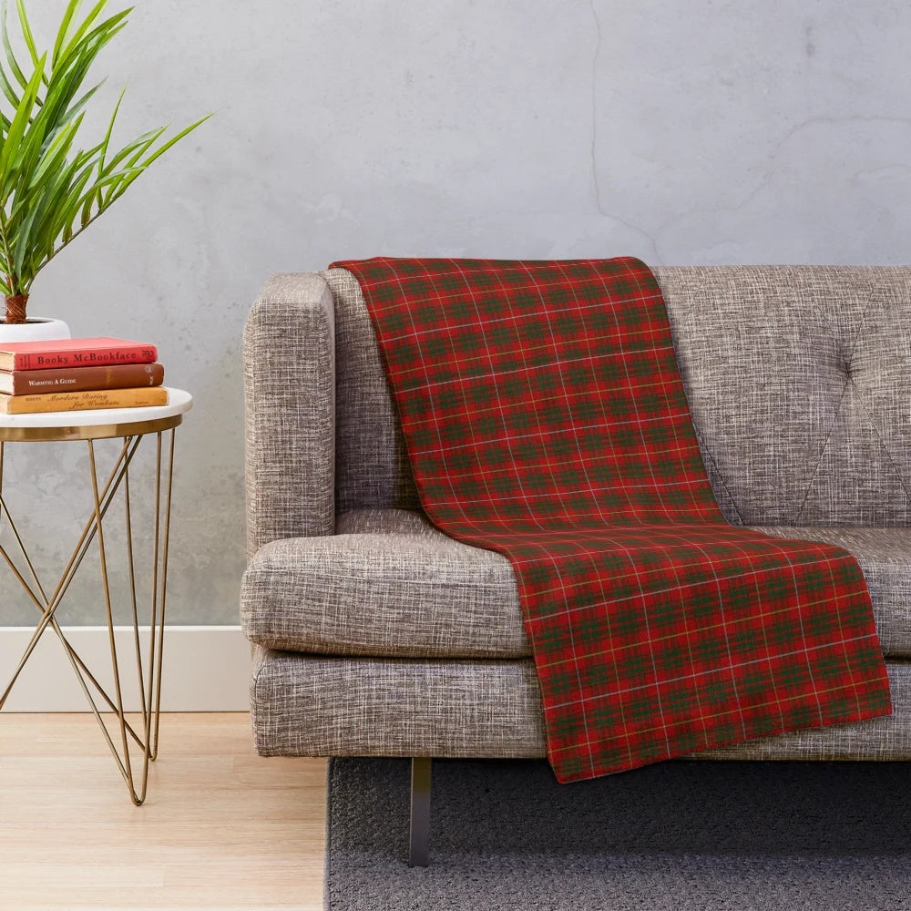 Bruce Clan Tartan Plush Blanket - Soft, Warm, and Perfect for Scottish Clan Enthusiasts