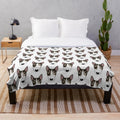 Soft and cuddly bull terrier plush blanket