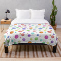 Plush button pattern blanket for sewing and hobby enthusiasts