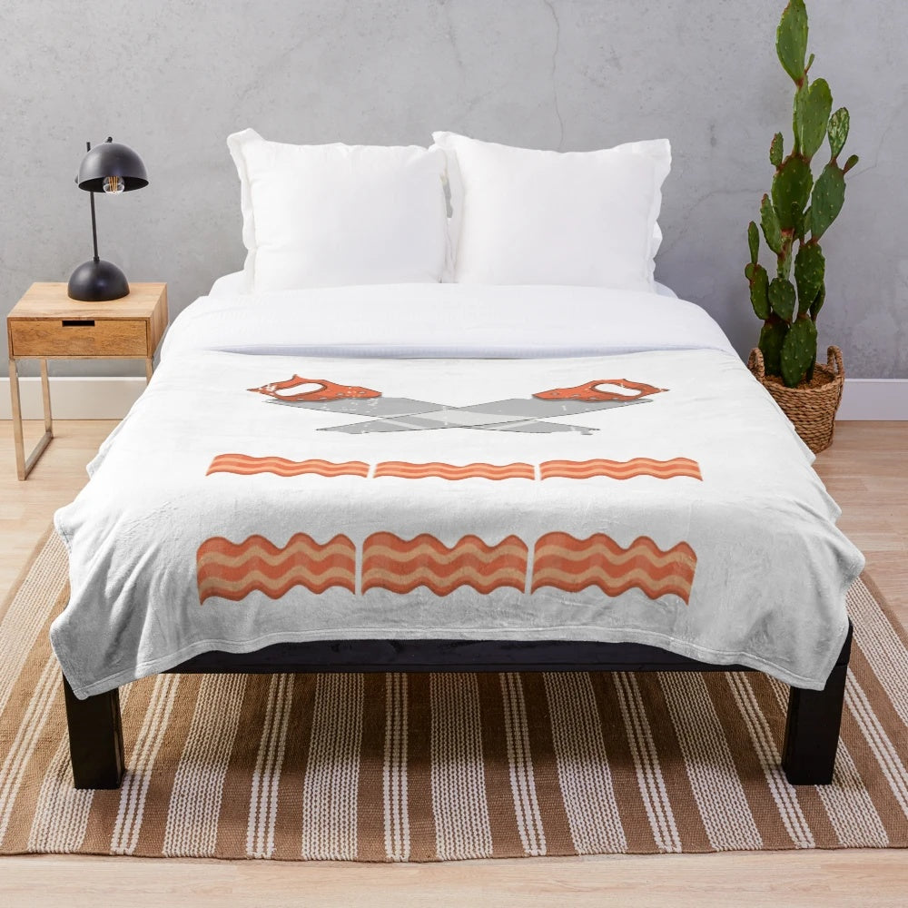 Soft and cozy plush blanket with a carpenter design, perfect for woodworkers and DIY enthusiasts