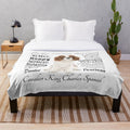 Soft and cuddly plush blanket featuring the adorable Cavalier King Charles Spaniel breed