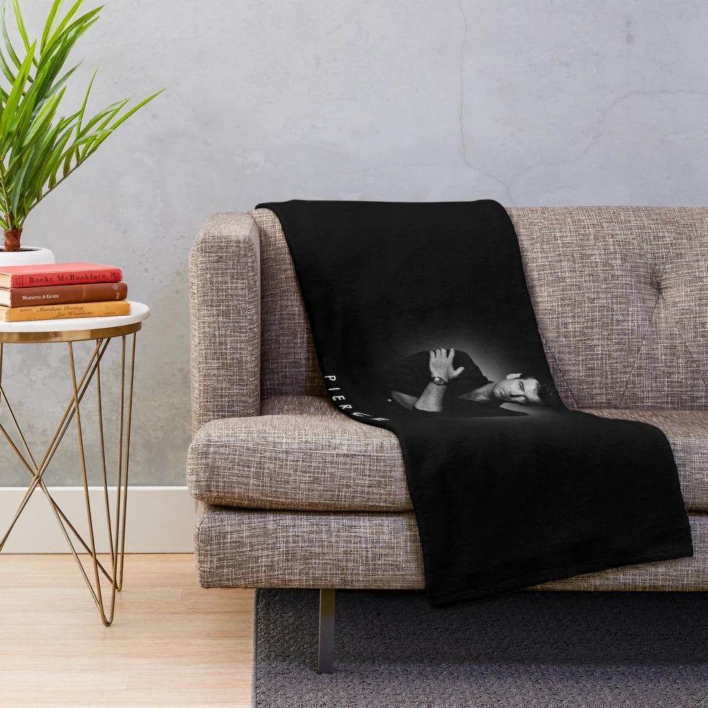 Pierce Brosnan portrait plush blanket