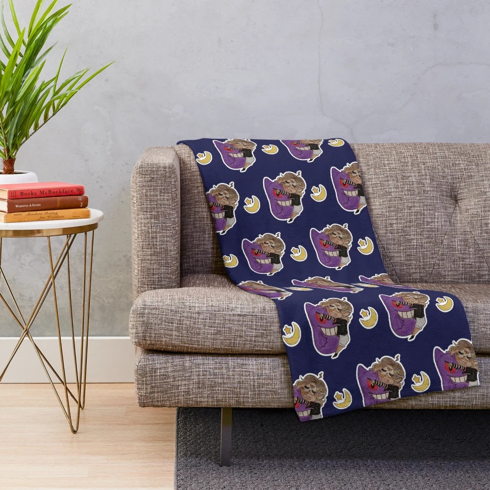 Soft and cuddly chibi plush blanket with an anime-inspired design