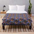 Chicago Bears-inspired plush blanket with team logo