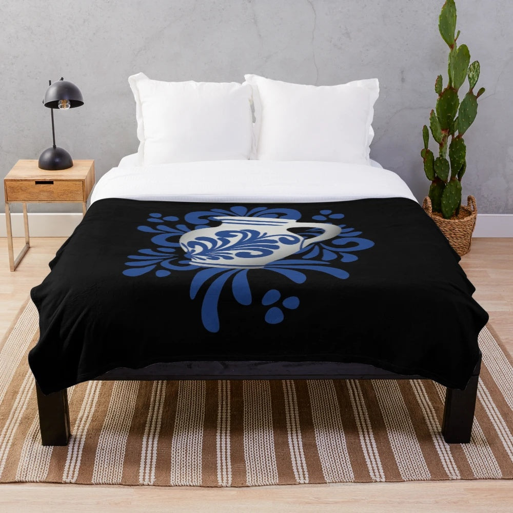 Cozy plush blanket featuring cider and Hessian cultural design