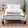Cinévore plush blanket for movie and cinema lovers