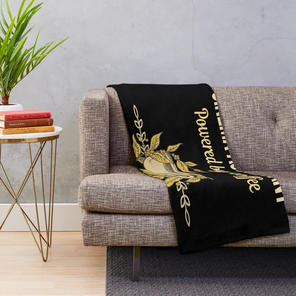 Cozy cinema assistant plush blanket with coffee design