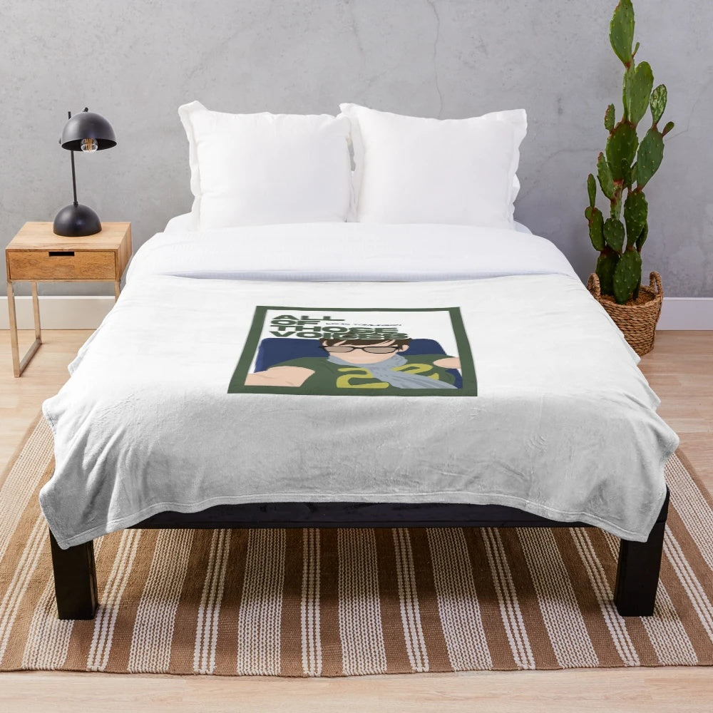 Soft and cozy cinema-themed plush blanket