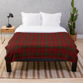 Clan Carruthers tartan plush blanket with Scottish crest