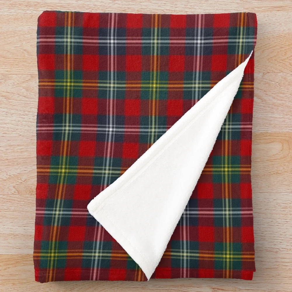 Clan Foster tartan plush woollen blanket