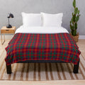 Clan Geddes tartan plush blanket for cozy home decor