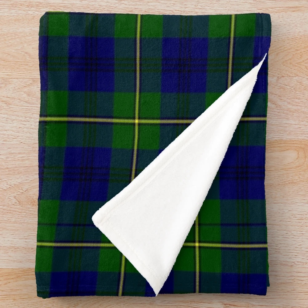 Clan Johnstone tartan plush blanket