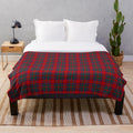 Clan MacKintosh tartan plush blanket featuring a traditional Scottish plaid pattern