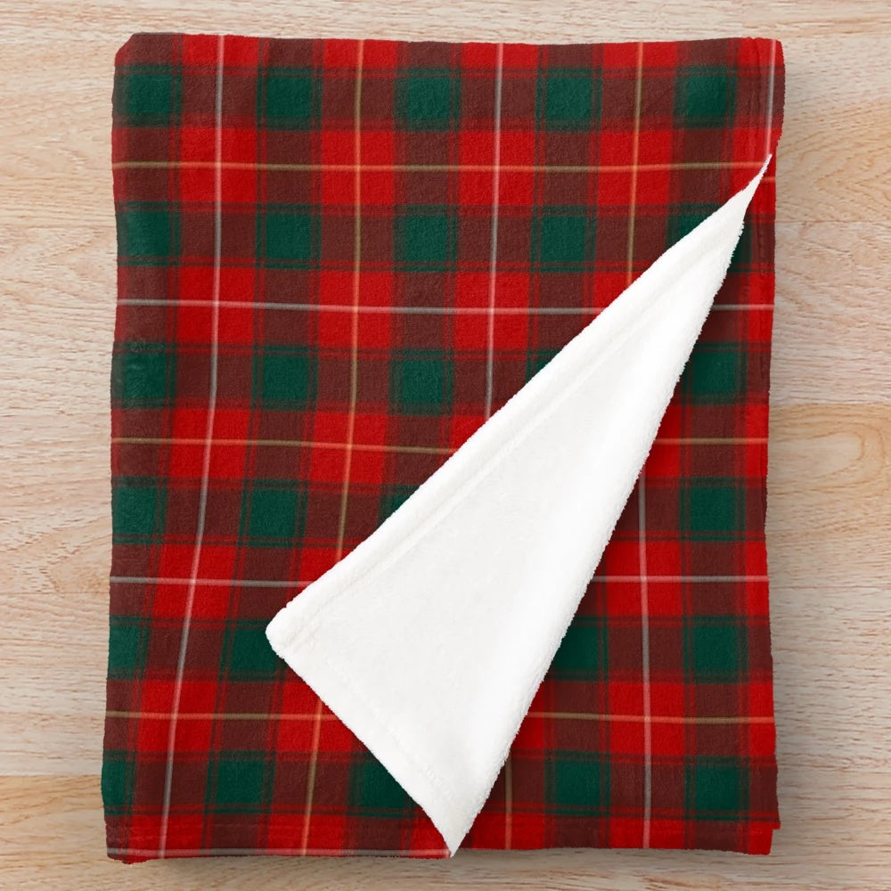 Clan MacPhee Macfie Tartan Plush Blanket in Red