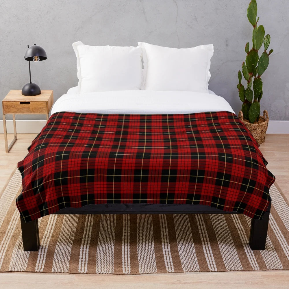 Clan MacQueen tartan plush blanket