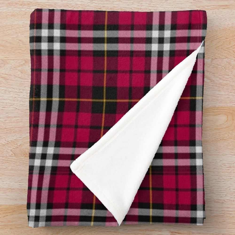 Cozy plush blanket featuring a clan tartan design for Scottish heritage and pride
