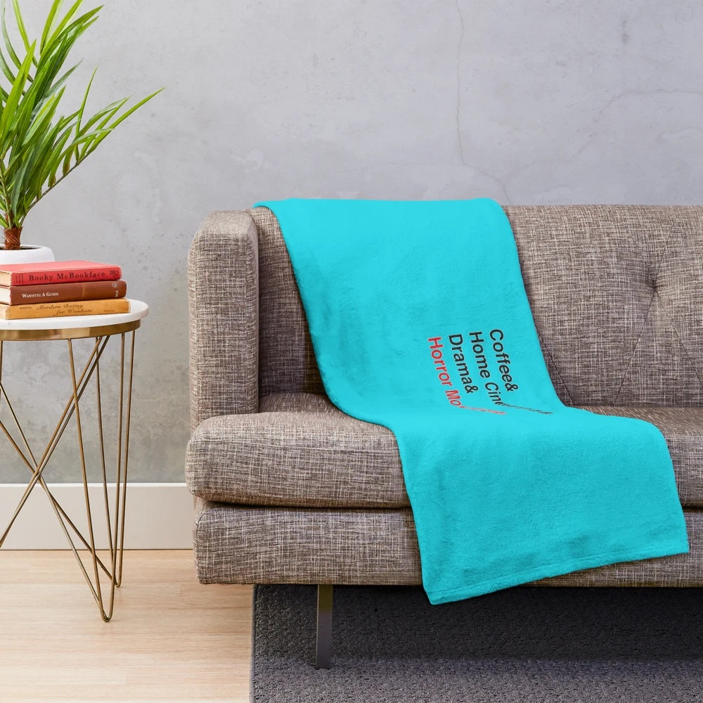Coffee home cinema drama horror movies plush blanket