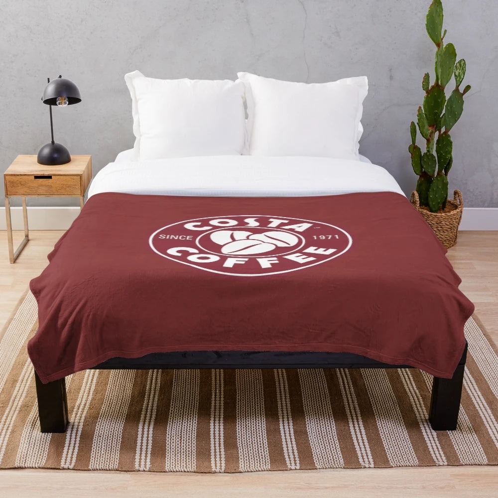 Costa Coffee Themed Plush Blanket