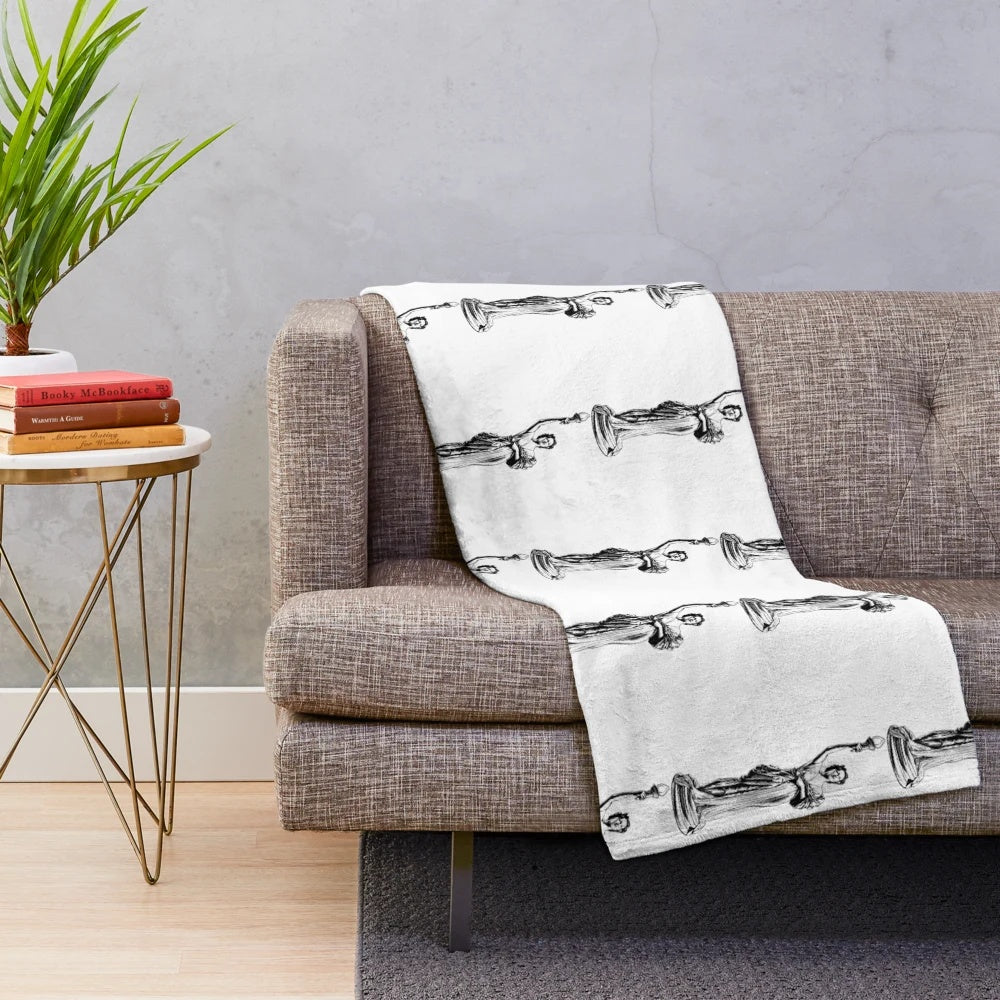 Soft and snuggly Columbia Torch Lady inspired plush blanket