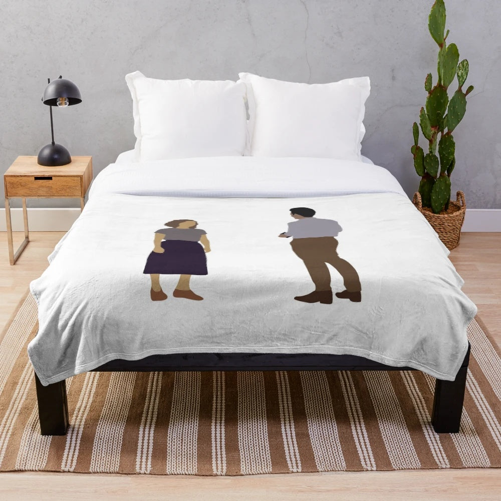 Columbus movie themed plush blanket