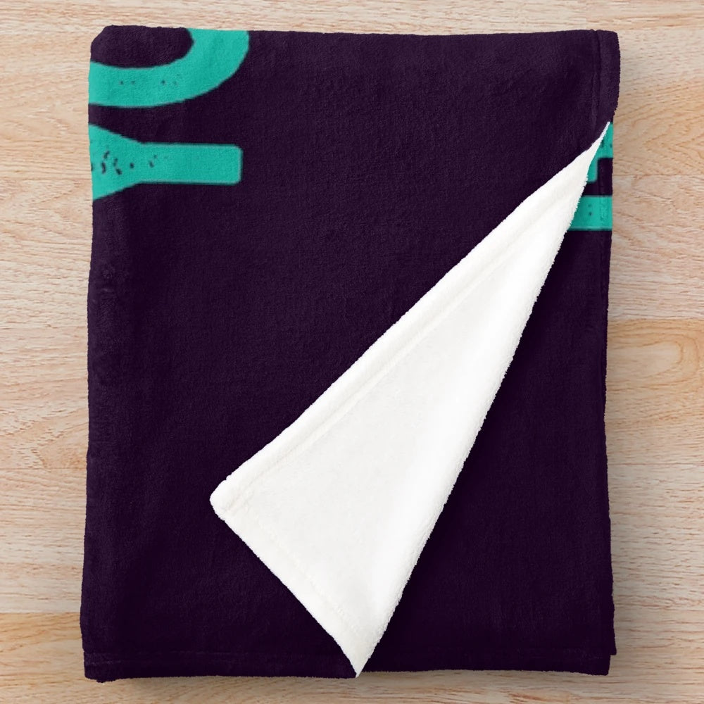 Communication-themed plush blanket with inspirational quote