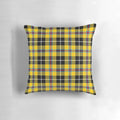 Cornish tartan-inspired decorative pillow with traditional Scottish plaid pattern
