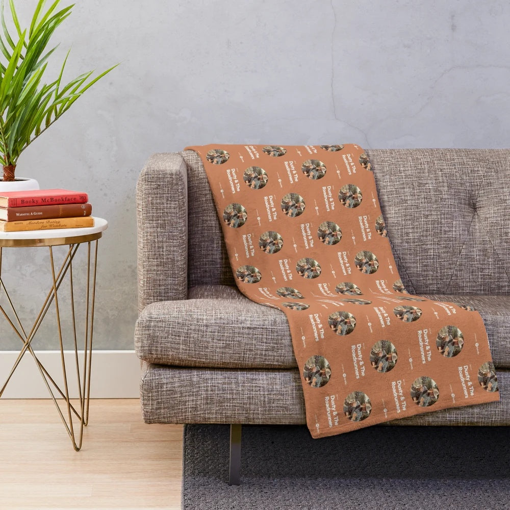Dusty & the Roadrunners (Brown) Plush Blanket featuring country and western-inspired design