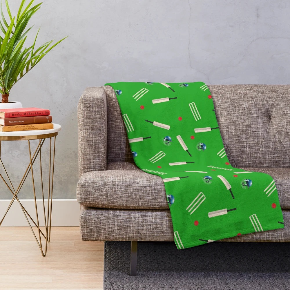 Cricket-patterned plush blanket with soft, cozy fabric