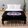Soft and plush dragon-themed d20 blanket for tabletop roleplaying gamers