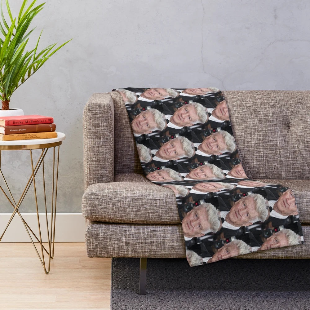 David Lynch-themed plush blanket with a cozy, soft design