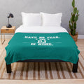 Plush blanket with "Have No Fear The DJ is Here" text and music-themed design