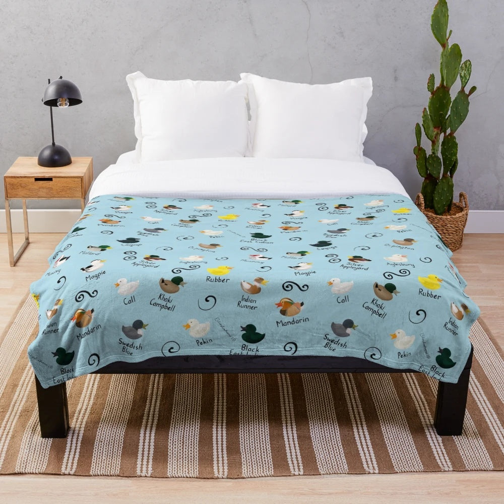 Soft and cuddly duck plush blanket for cozy home decor