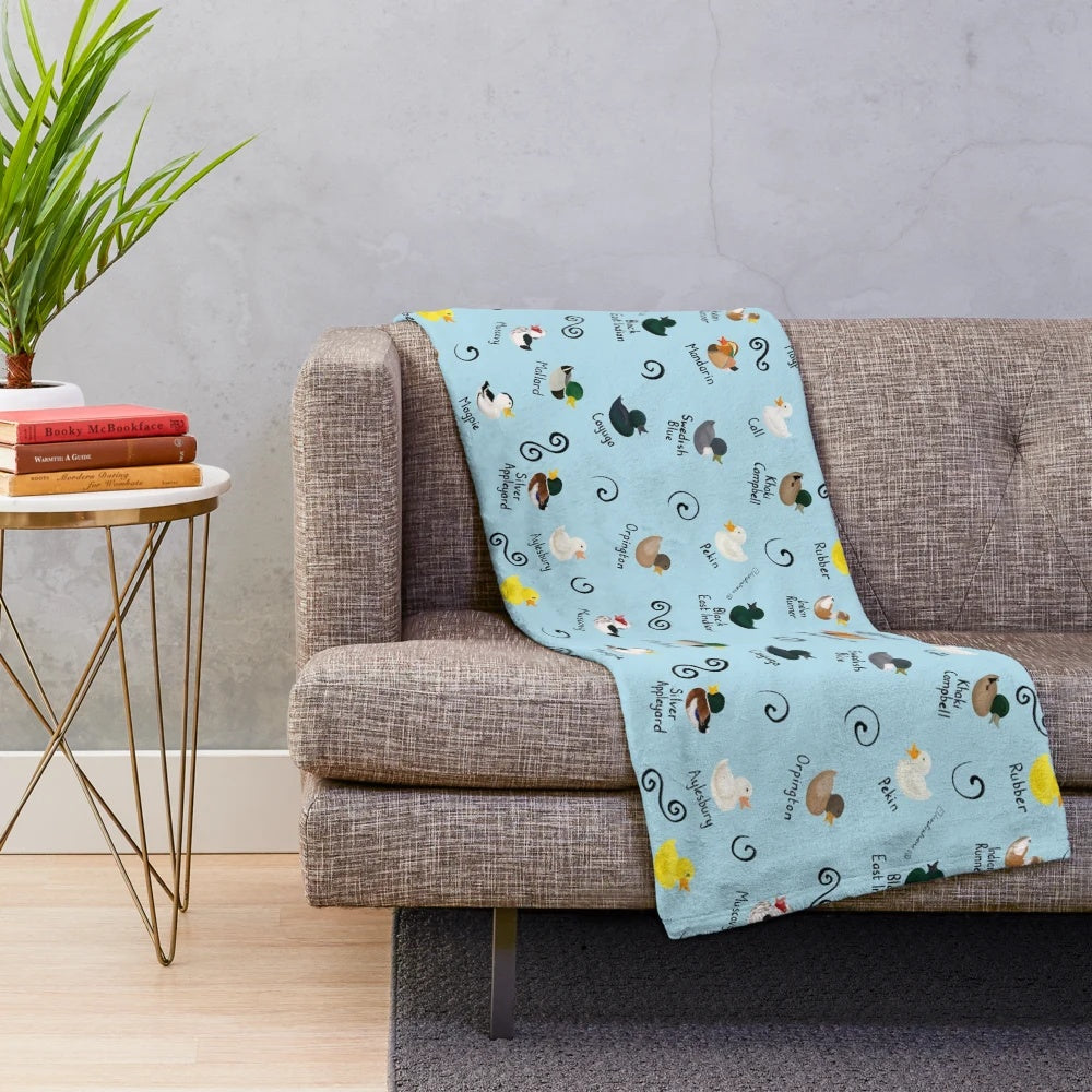 Soft and cuddly duck plush blanket for cozy home decor