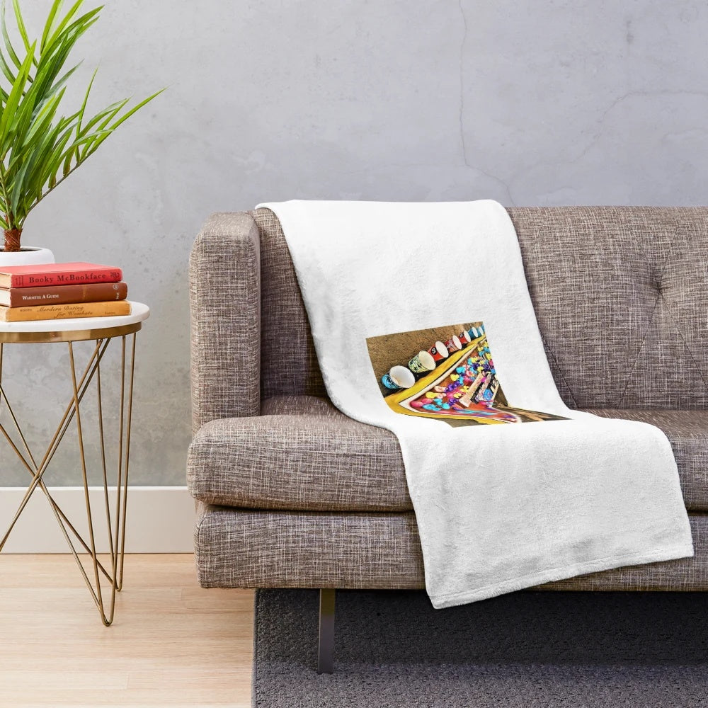 Soft and cuddly plush blanket featuring a playful duck design