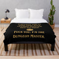 Dungeon Master themed plush blanket for roleplaying game enthusiasts