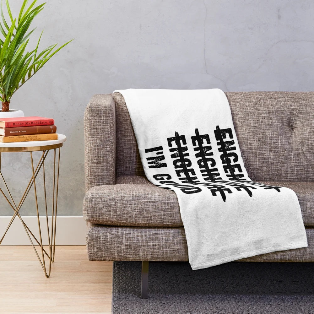 Cozy plush blanket featuring an "Engineer. I'm Good With Math" design for technical and mathematical enthusiasts.