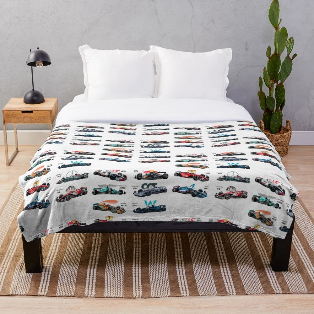 F1 2022 cars plush blanket