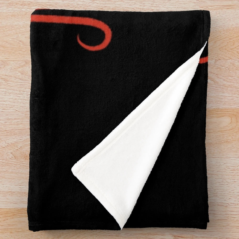 Soft and cozy red rose plush blanket featuring a feminist killjoy design
