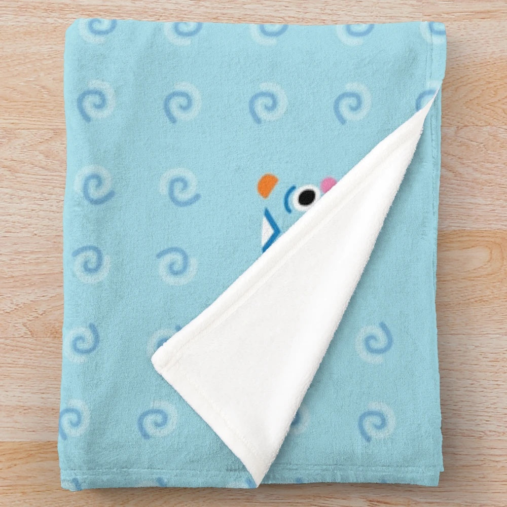 Filbert-themed plush blanket for cozy animal crossing decor