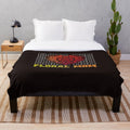A soft and plush floral-patterned blanket featuring a heartwarming mom quote
