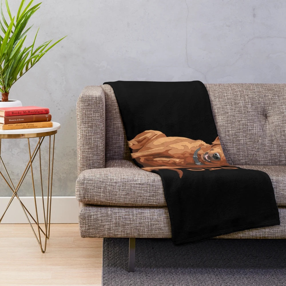 Fox red labrador retriever dog plush blanket
