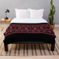 Festive French Bulldog Christmas Plush Blanket